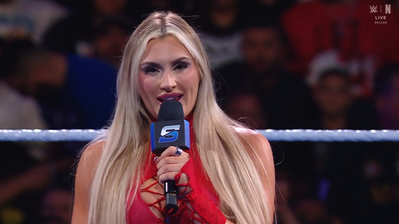 Stratton speaking in the ring