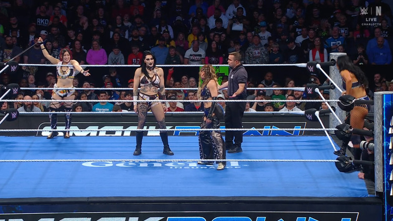 All four women in the ring