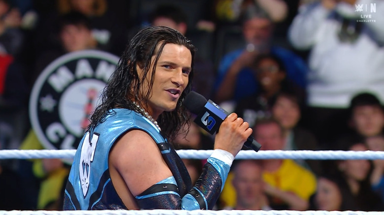 Wilson speaking in the ring