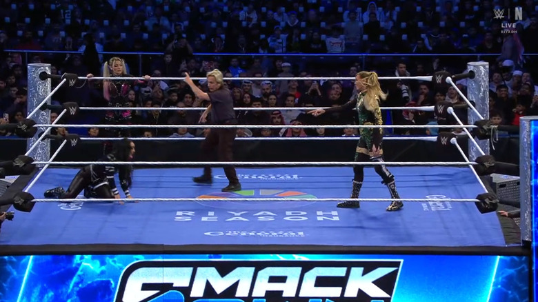 All four women in the ring