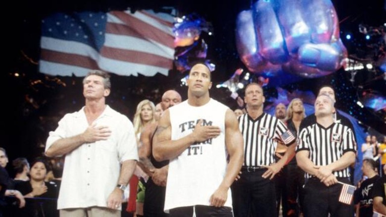 Vince McMahon and The Rock on WWE SmackDown