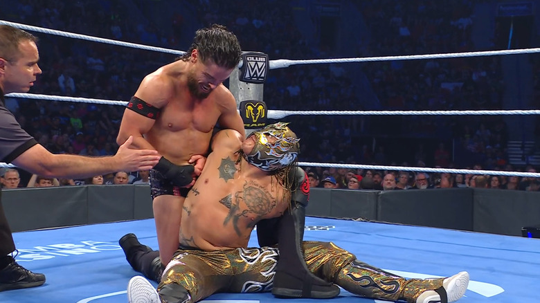 McDonagh wearing down Fenix with a submission hold