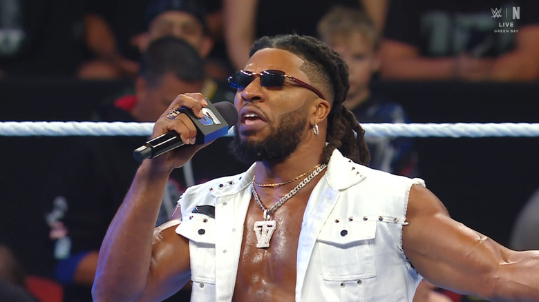 Williams speaking in the ring
