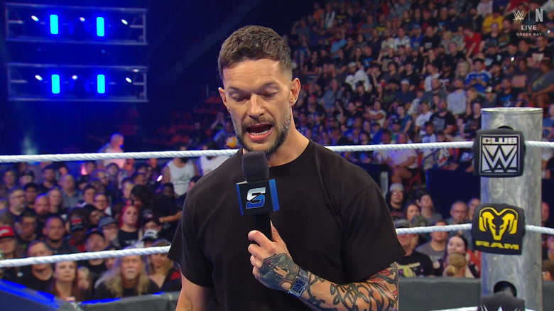 Balor talking in the ring