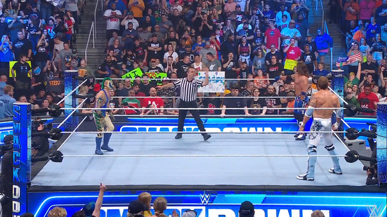 The three men in the ring