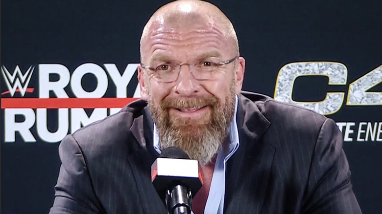 Triple H at a press conference