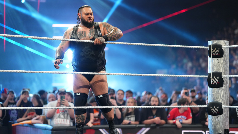 Bronson Reed stands on the apron