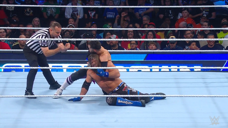 Styles and Balor in the ring