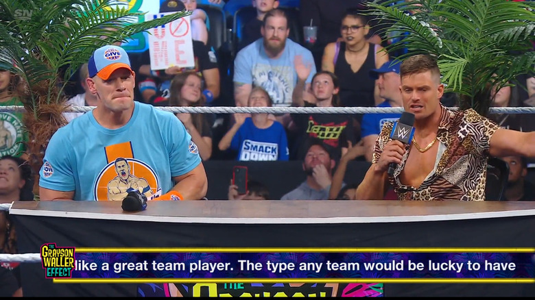 Waller and Cena in the ring