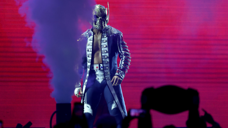 Cody Rhodes entrance with a mask