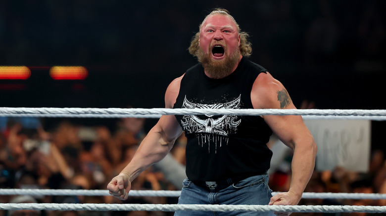 Brock Lesnar yelling