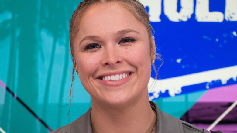 Rousey at a speaking event