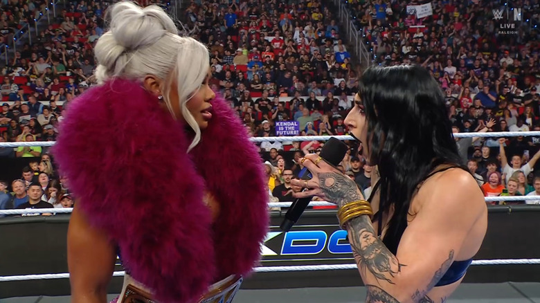 Cargill and Ripley staring down one another