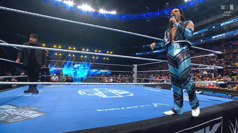 Jelly Roll in the ring and Wilson on the apron