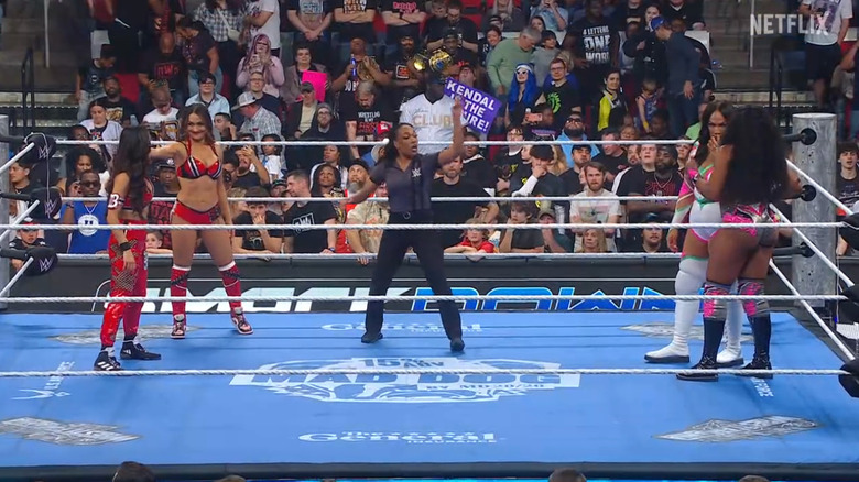 All four women in the ring