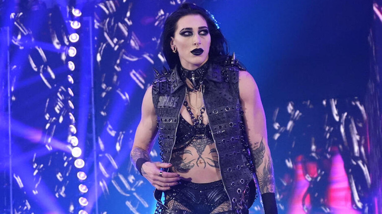 Rhea Ripley walking to the ring