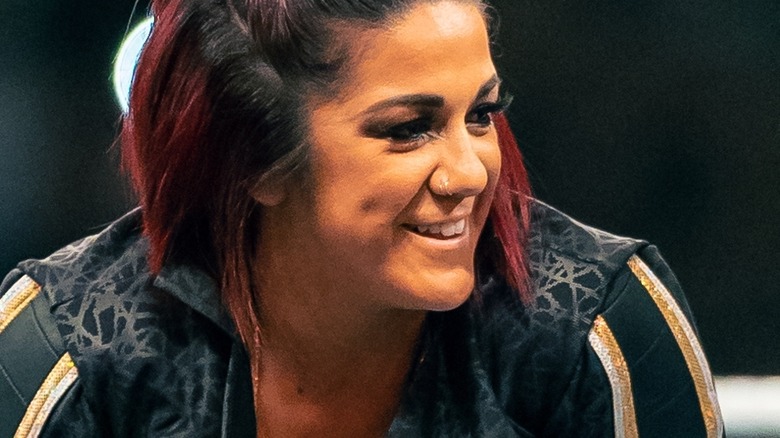 Bayley smiling