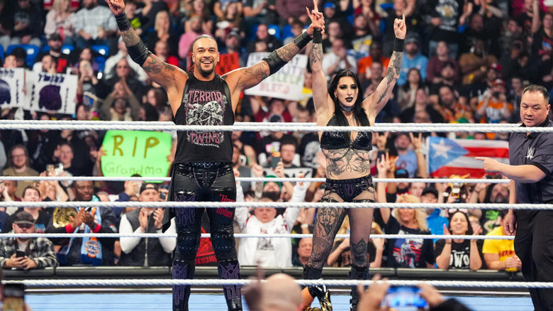 Damian Priest and Rhea Ripley on WWE SmackDown