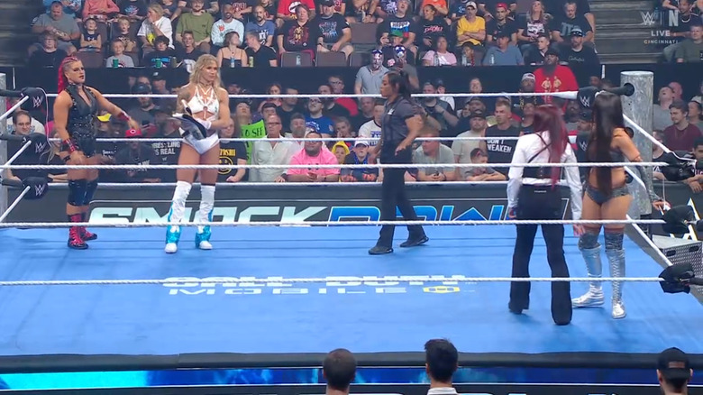 All four women in the ring