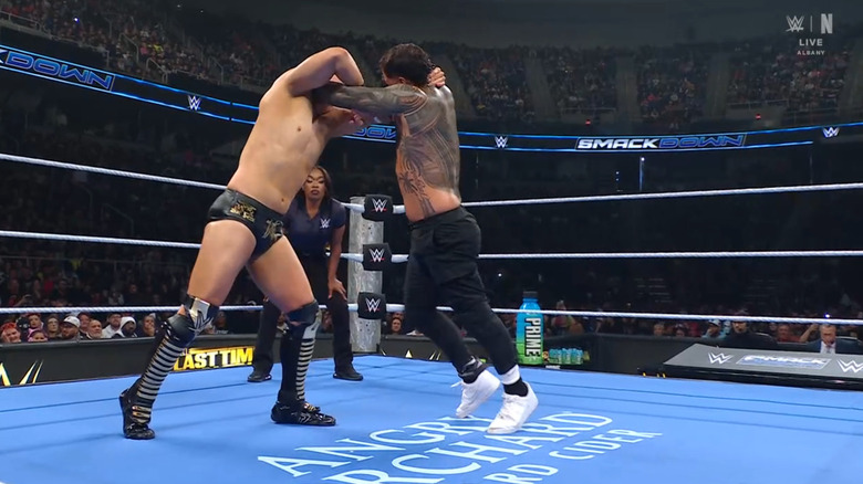 Miz and Jey locking up