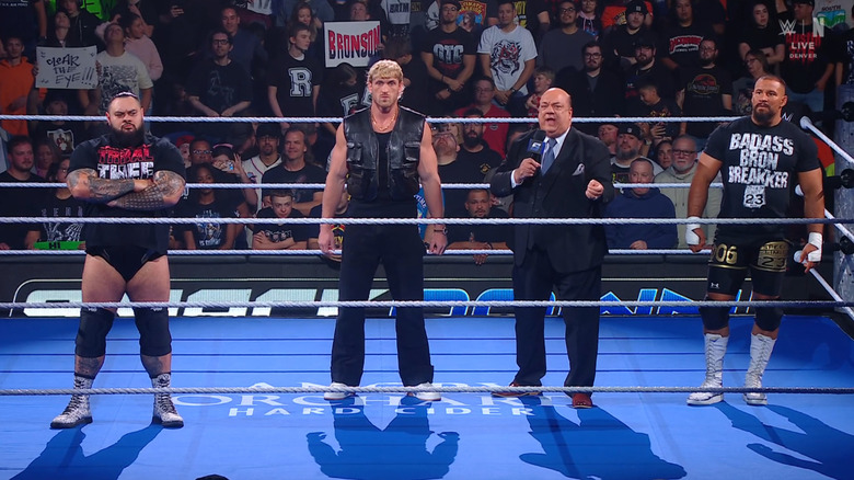 The Vision and Logan in the ring