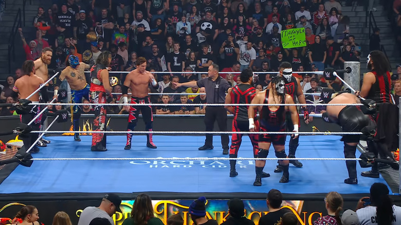 All ten men in the ring