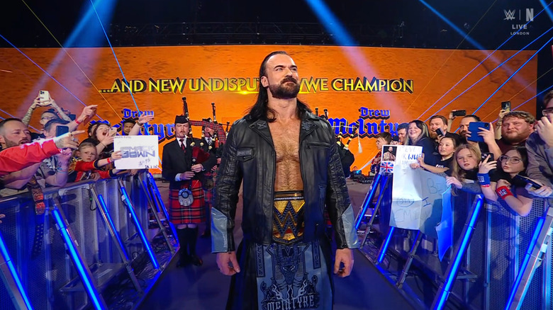 McIntyre making his way to the ring