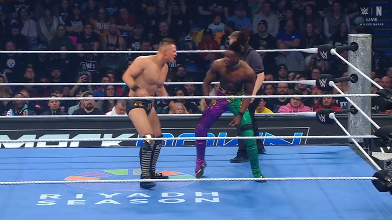 Miz and Evans in the ring