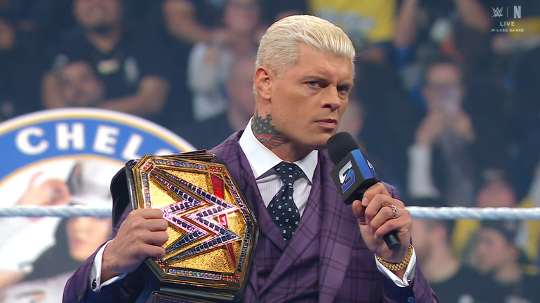 Rhodes speaking in the ring