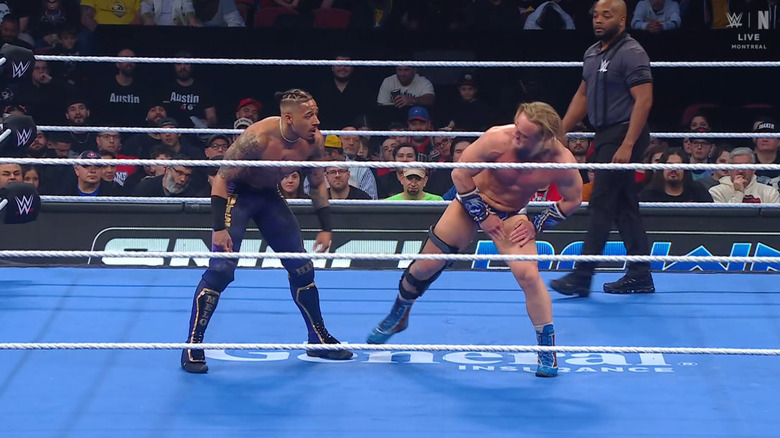 Hayes and Dragunov in the ring