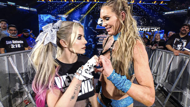 Bliss and Flair on the entrance ramp