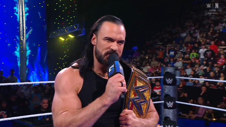 McIntyre talking in the ring