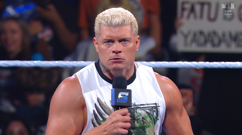 Rhodes speaking in the ring