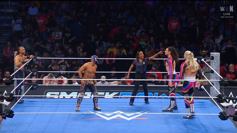 The four men inside the ring