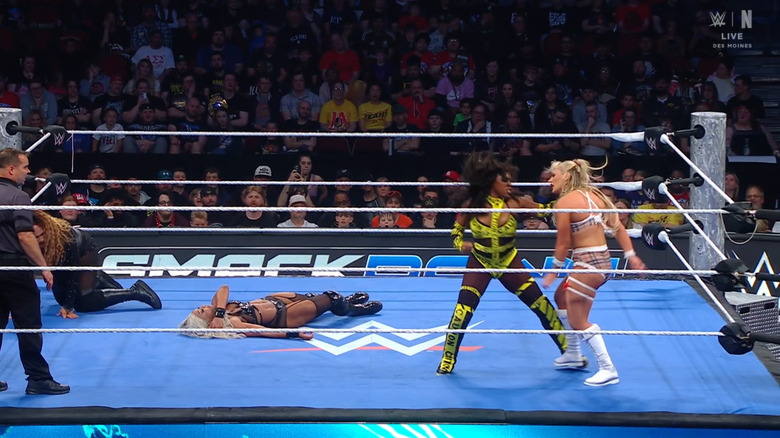 The four women in the ring