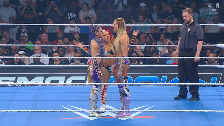 The three women in the ring