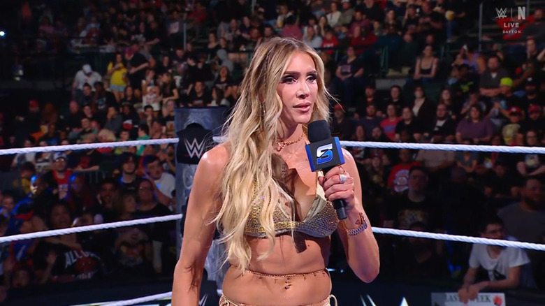 Flair speaking in the ring