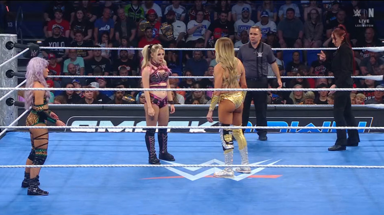 The four women in the ring