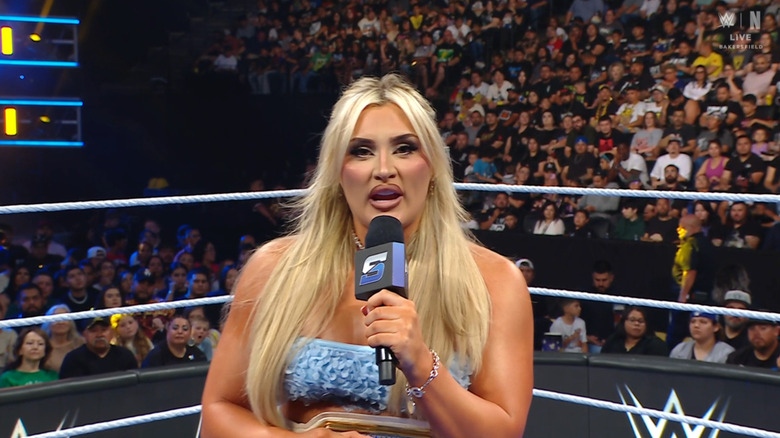 Stratton speaking in the ring