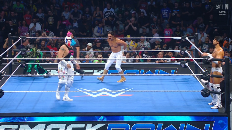 The four men inside the ring