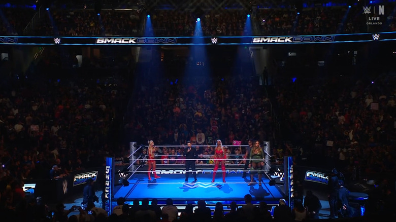 All three women in the ring