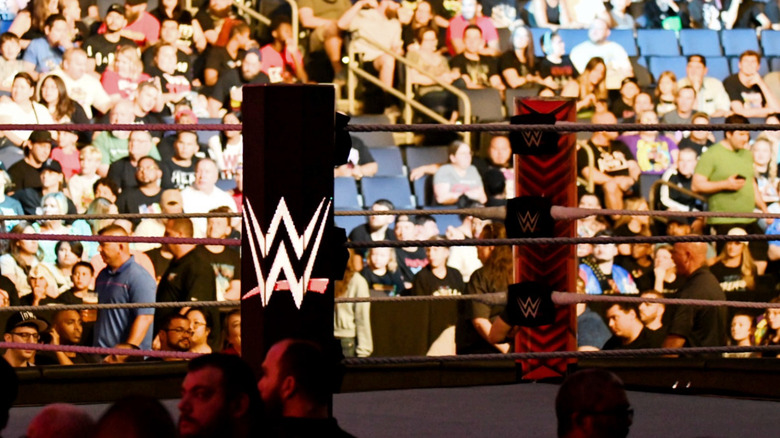A WWE ringpost