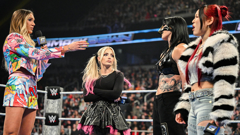 Charlotte Flair, Alexa Bliss, Rhea Ripley, and Iyo Sky