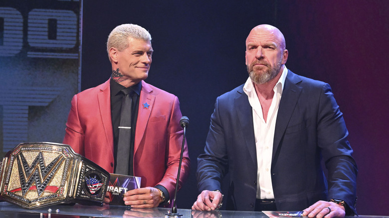 Cody Rhodes and Triple H at the draft