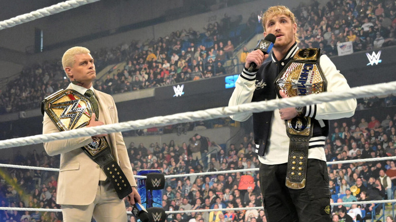 Cody Rhodes and Logan Paul on WWE SmackDown