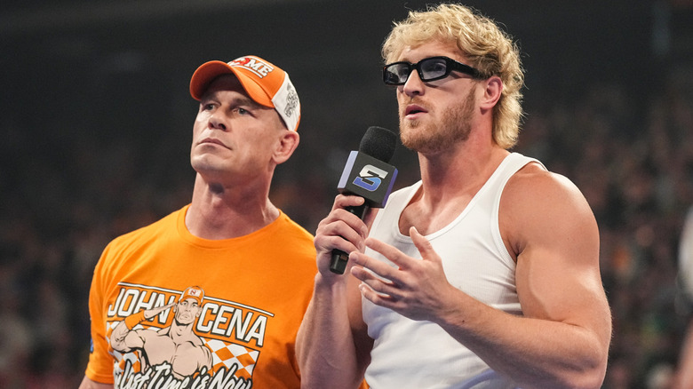John Cena and Logan Paul on WWE SmackDown