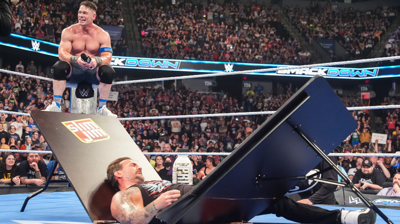 John Cena and CM Punk on WWE SmackDown