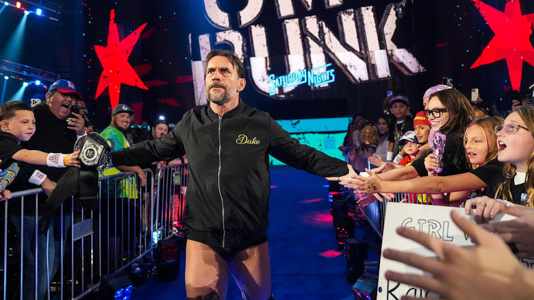 CM Punk makes an entrance