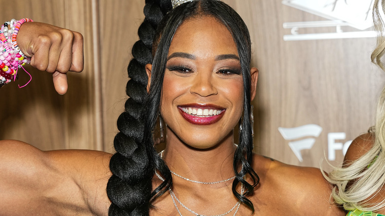 Bianca Belair smiling