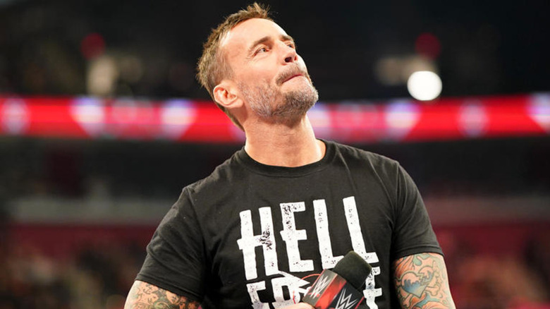 CM Punk looking up